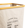 Image of Cesto laundry rules cuadrado crudo