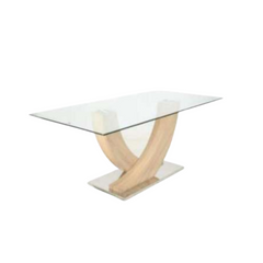 Mesa felicity con tapa de vidrio templado