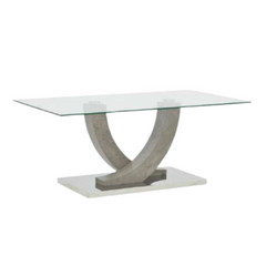 Mesa felicity con tapa de vidrio templado