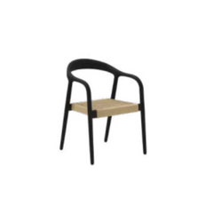 Silla Joanne de madera estructura y asiento natural o negro