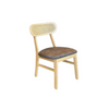 Image of Silla Denmark curva de madera - Negra/Natural