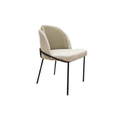 Silla angelo beige con patas negras metálicas
