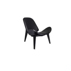 Sillon Hansen tapizado de ecocuero y madera.