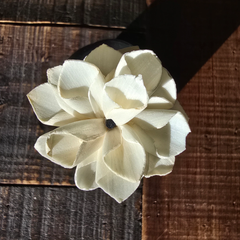 Flor de tela para difusores con varilla de bamboo - 8 cm
