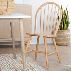 Silla Windsor curva de madera - Natural