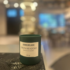 Vela sin Aroma en Pot de Vidrio Mate Verde