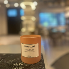 Vela sin Aroma en Pot de Vidrio Mate Rosa