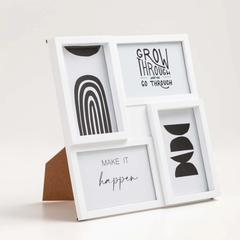 PORTARETRATO BLANCO MULTIPLE DE PP X4 FOTOS 10X15 CM