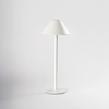 Image of Lampara de mesa led inalámbrica de metal blanco