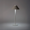 Image of Lampara de mesa led inalámbrica de metal blanco