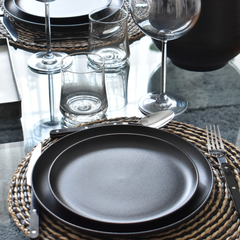 Plato postre coupe fine black