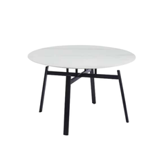 Mesa de comedor Mandy tapa simil mármol y patas negras