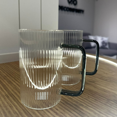 Set x 2 mugs grey borosilicato