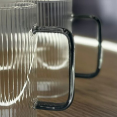 Set x 2 mugs grey borosilicato