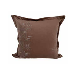 Almohadón velvet liso bordado floral