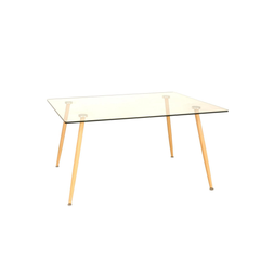 Mesa pop de vidrio rectangular
