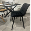 Image of Silla Malmo tapizada negro con patas de madera