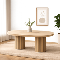 Mesa de comedor Línea Kyoto extensible de madera
