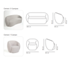 Image of Sillón tapizado en pana Linea Luna.