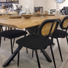 Mesa Milán + 4 Sillas Verona Negra