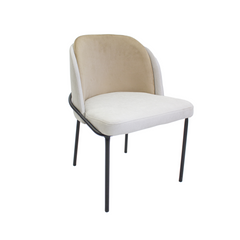 Silla angelo con patas negras metálicas - tapizado en pana. Varios colores.