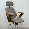 Image of Sillón Miller gerencial tapizado en ecocuero con madera