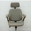 Image of Sillón Miller gerencial tapizado en ecocuero con madera