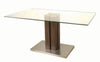 Image of Mesa Harmony con tapa de vidrio templado y patas de madera - 1.60 mts x 90 cm