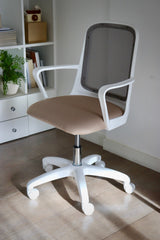 Silla de oficina Fresa neumática.  Estructura Blanca