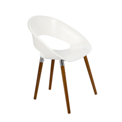 Silla One Wood plástica con Patas de Madera