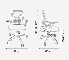 Silla de oficina Tokio estructura negra brazos regulables