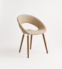 Image of Silla One Wood tapizada en ecocuero con patas de madera