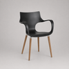 Image of Silla Jim Wood plástica con patas de madera