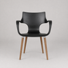 Image of Silla Jim Wood plástica con patas de madera