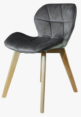 Silla Rombo tapizada con patas de madera - Colores Varios