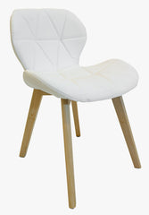 Silla Rombo tapizada con patas de madera - Colores Varios