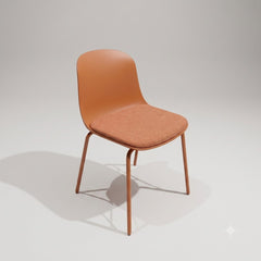 Silla de comedor Línea Odense de plástico con almohadón