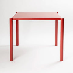 Mesa de comedor cuadrada de chapa