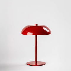 Lámpara de mesa Led inalámbrica pantalla semicircular de hierro monocromo