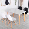 Image of Mesa escandinava Eames blanca pata redonda 1.20 + Sillas Eames