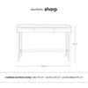 Image of Escritorio Sharp de madera de álamo con cajones