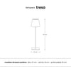 Image of Lámpara de mesa Led inalámbrica Tresa