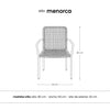 Image of Silla linea Menorca con estructura metálica tubular y tejido entramado