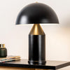 Image of Lámpara de mesa de hierro pantalla hongo.