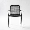 Image of Silla linea Menorca con estructura metálica tubular y tejido entramado