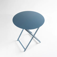 Mesa redonda plegable de chapa