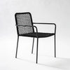 Image of Silla linea Menorca con estructura metálica tubular y tejido entramado