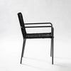 Image of Silla linea Menorca con estructura metálica tubular y tejido entramado
