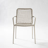 Image of Silla linea Menorca con estructura metálica tubular y tejido entramado