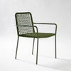 Image of Silla linea Menorca con estructura metálica tubular y tejido entramado
